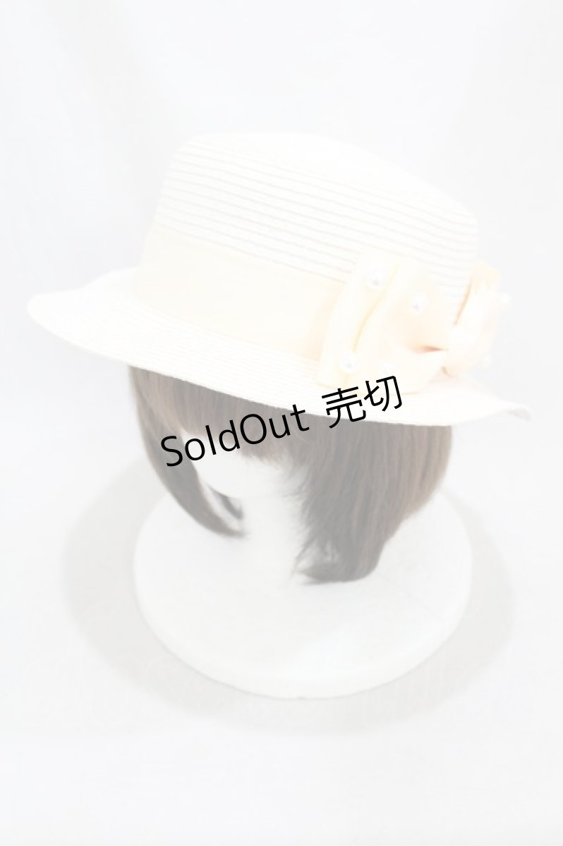 画像1: 【SALE】m petit by misako / TT*AMPLリボンカンカン帽  ナチュラル H-24-11-19-1003-0-AC-NS-ZTK007 (1)