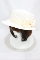 画像1: 【SALE】m petit by misako / TT*AMPLリボンカンカン帽  ナチュラル H-24-11-19-1003-0-AC-NS-ZTK007 (1)