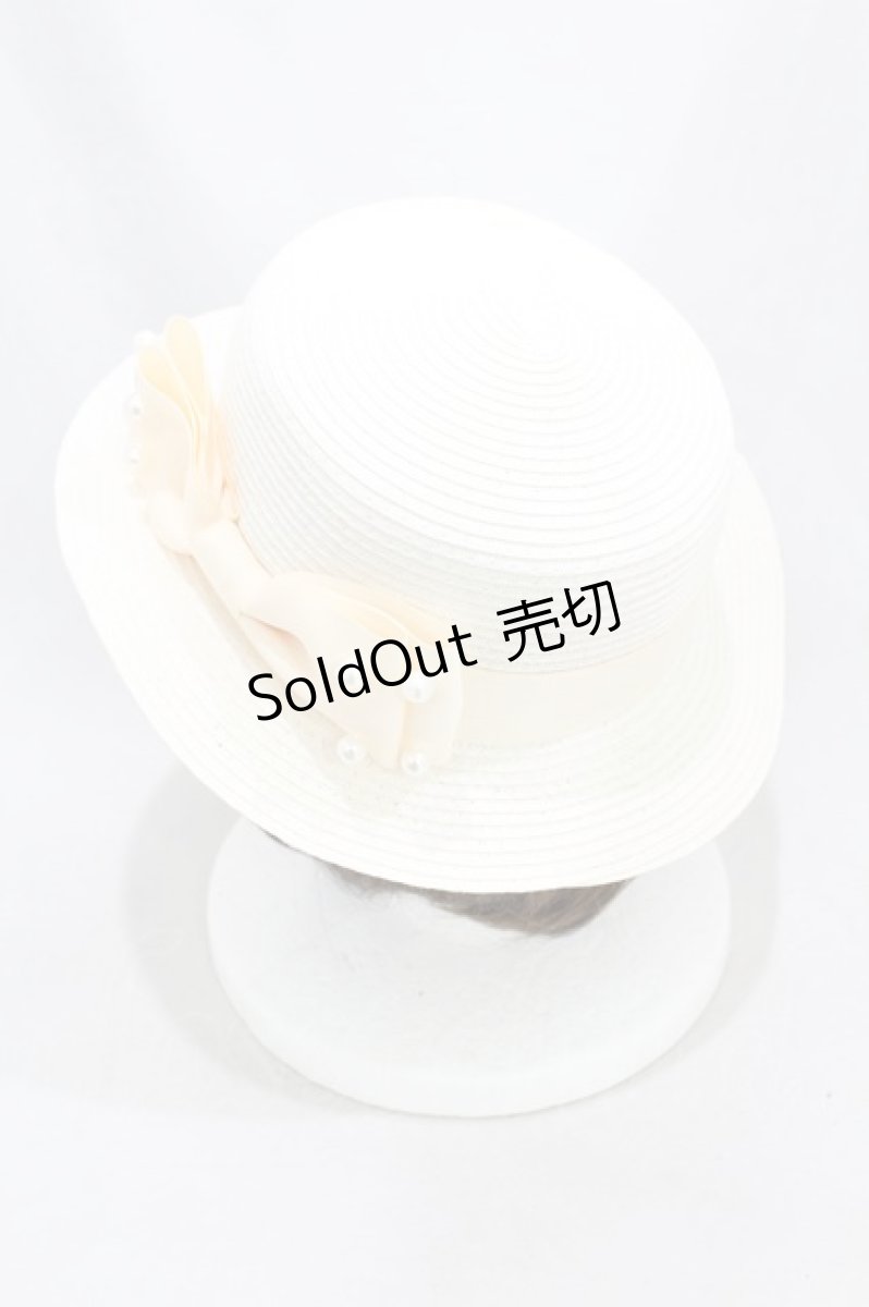 画像2: 【SALE】m petit by misako / TT*AMPLリボンカンカン帽  ナチュラル H-24-11-19-1003-0-AC-NS-ZTK007 (2)