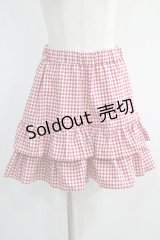 MILK / Ginghamキュロット  赤 H-24-11-20-006-ML-PA-KB-ZT077
