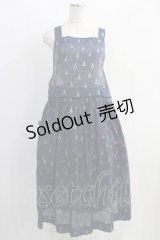 Jane Marple / LA TOUR EIFFELタブリエドレス  navy×white gold H-24-11-20-011-JM-OP-KB-ZH