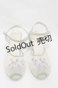an another angelus / スミレ刺繍メッシュサンダル L PURPLE×GR H-24-11-21-022-CA-SH-NS-ZH