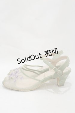 画像2: an another angelus / スミレ刺繍メッシュサンダル L PURPLE×GR H-24-11-21-022-CA-SH-NS-ZH
