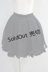 NO.S PROJECT / シアーチェックスカート M ブラック H-24-11-22-031-LO-SK-NS-ZH