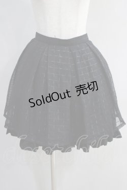 画像1: NO.S PROJECT / シアーチェックスカート M ブラック H-24-11-22-031-LO-SK-NS-ZH
