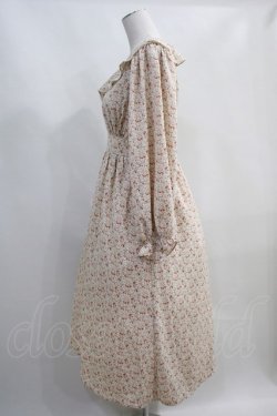 画像2: axes femme POETIQUE / ラッフルフリル襟ロングワンピース M キナリ H-24-11-22-043-AX-OP-NS-ZH