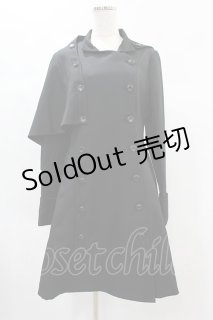 公*o様 AtelierBOZケープワンピース黒 ATELIER BOZ / ケープ付ジャケットワンピース ブラック H-24-11-22