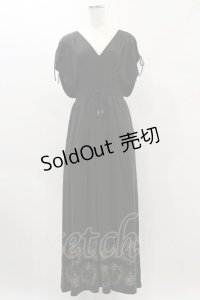 Rozen Kavalier / パイレーツプリントノースリーブワンピース  黒 H-24-11-23-071-OO-OP-KB-ZH