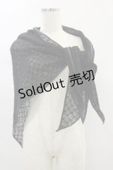 Na+H / 編み上げストール【三角形】  黒 H-24-11-23-014-PU-ZA-KB-ZH