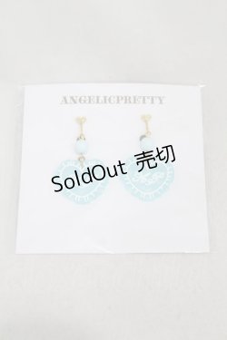 画像1: Angelic Pretty / ドットLovely Heartクッションイヤリング  サックス H-24-11-24-1010-AP-AC-NS-ZH