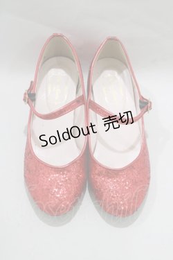 画像1: RoseMarie seoir / グリッターシューズ M レッド H-24-11-24-008-LO-SH-NS-ZH