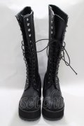 Demonia / RANGER302　厚底ロングブーツ M5（約24.1cm） ブラック H-24-11-25-010-PU-SH-KB-ZT387