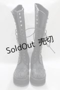 Demonia / RANGER302　厚底ロングブーツ M5（約24.1cm） ブラック H-24-11-25-010-PU-SH-KB-ZT387