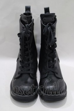 画像1: Demonia / BRATTY50レースアップブーツ 約27cm ブラック H-24-11-25-013-PU-SH-KB-ZT273