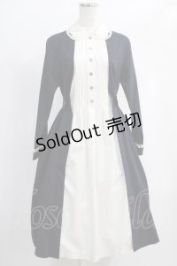Jane Marple / Logo lace collar dormitory dress  ネイビー H-24-11-25-016-JM-OP-KB-ZH