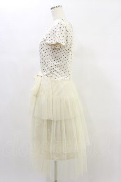 画像3: axes femme / ドット×チュールカットワンピース M オフ H-24-12-01-056-AX-SK-NS-ZH