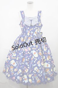 Angelic Pretty / Happy Park Carnivalジャンパースカート Free ブルー H-24-12-01-077-AP-OP-NS-ZH