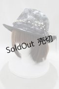SEX POT ReVeNGe / GRUNGE SKULLチェーンハット  黒×白グランジ H-24-12-02-015-SP-AC-KB-ZH