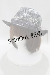 SEX POT ReVeNGe / GRUNGE SKULLチェーンハット  黒×白グランジ H-24-12-02-015-SP-AC-KB-ZH