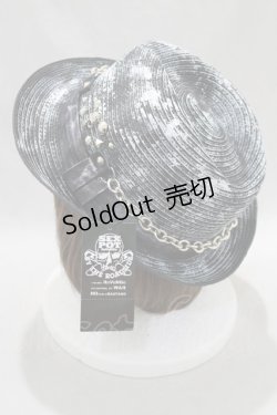 画像2: SEX POT ReVeNGe / GRUNGE SKULLチェーンハット  黒×白グランジ H-24-12-02-015-SP-AC-KB-ZH