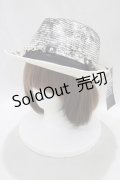 SEX POT ReVeNGe / GRUNGE SKULLチェーンハット  白×黒グランジ H-24-12-02-016-SP-AC-KB-ZH