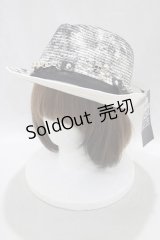 SEX POT ReVeNGe / GRUNGE SKULLチェーンハット  白×黒グランジ H-24-12-02-016-SP-AC-KB-ZH