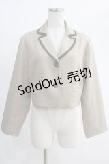 Fi.n.t / 配色パイピング使いジャケット Free L/BEIGE H-24-12-03-049-CA-JA-NS-ZH
