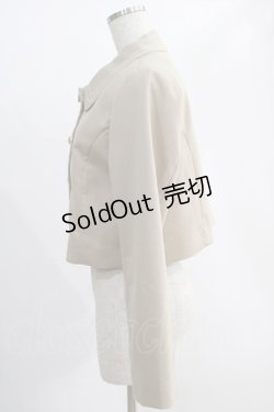画像2: Fi.n.t / チェーンステッチ使いダブル釦ショートジャケット Free BEIGE H-24-12-03-050-CA-JA-NS-ZH