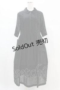Jane Marple Dans Le Salon / Folklore lace day dress M ブラック H-24-12-03-1033-JM-OP-KB-ZT222