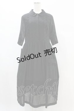 画像1: Jane Marple Dans Le Salon / Folklore lace day dress M ブラック H-24-12-03-1033-JM-OP-KB-ZT222