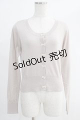 Fi.n.t / リボン釦AC/Cニットカーディガン Free PINKBEIGE H-24-12-03-057-CA-TO-NS-ZH