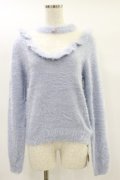 Ank Rouge / プチローズニット M サックス H-24-12-03-009-CA-TO-NS-ZH
