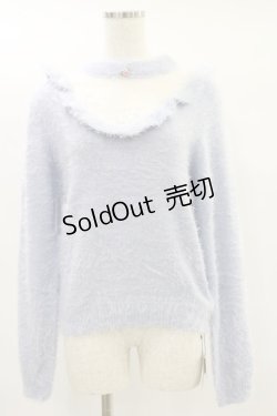 画像1: Ank Rouge / プチローズニット M サックス H-24-12-03-009-CA-TO-NS-ZT402