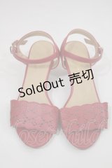 an another angelus / トーションレースカットワークサンダル S レッド H-24-12-03-080-CA-SH-NS-ZH