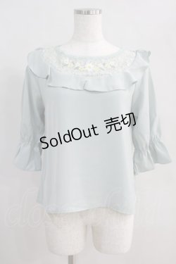 画像1: Fi.n.t / ヨークレース花刺繍プルオーバーブラウス Free ミント H-24-12-05-014-CA-BL-NS-ZH