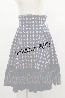 画像1: Beth / アリス柄バッスルスカート Free ネイビー H-24-12-07-054-CL-SK-NS-ZH