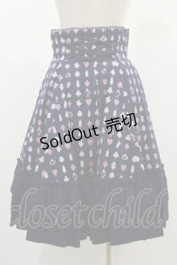 画像2: Beth / アリス柄バッスルスカート Free ネイビー H-24-12-07-054-CL-SK-NS-ZH