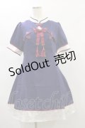 Amavel / チャイナフィット&フレアワンピース Free ネイビー H-24-12-07-068-CA-OP-NS-ZH