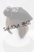 MARBLE / リボン付ベレー  黒 H-24-12-08-006-GO-AC-KB-ZH