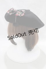 MARBLE / リボン付ベレー  黒 H-24-12-08-006-GO-AC-KB-ZH