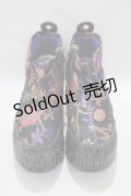 YOSUKE / 厚底スニーカー 23.5 ジャガードコンビ黒 H-24-12-08-009-PU-SH-KB-ZH