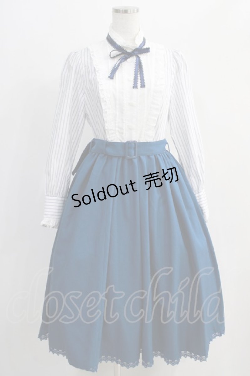 画像1: Innocent World / ヒマリワンピース M ブルー×オフ/Blue×White H-24-12-09-039-IW-OP-NS-ZH (1)