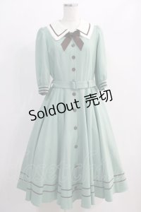Innocent World / エレノアワンピース L セラドングリーン×ショコラ/Celadon Green×Chocolat H-24-12-09-065-IW-OP-NS-ZH