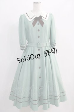 画像1: Innocent World / エレノアワンピース L セラドングリーン×ショコラ/Celadon Green×Chocolat H-24-12-09-065-IW-OP-NS-ZH