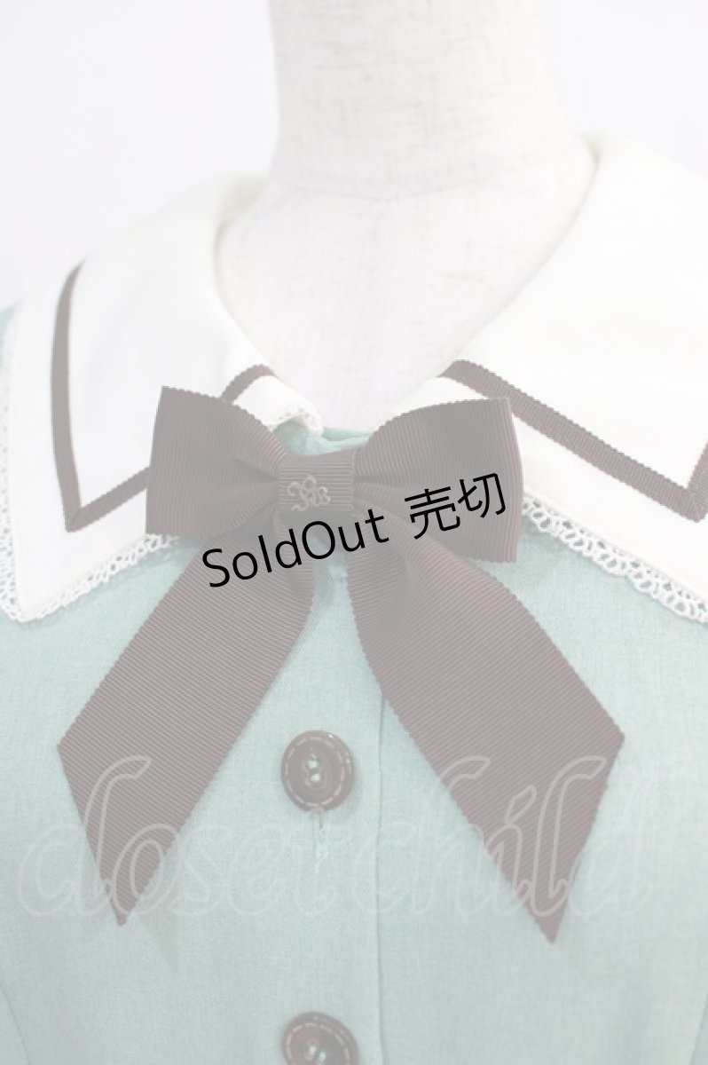 画像4: Innocent World / エレノアワンピース L セラドングリーン×ショコラ/Celadon Green×Chocolat H-24-12-09-065-IW-OP-NS-ZH (4)