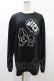 画像1: NieR Clothing / プリントLONG CUTSEW LL 黒 H-24-12-10-041-PU-TO-KB-ZH (1)