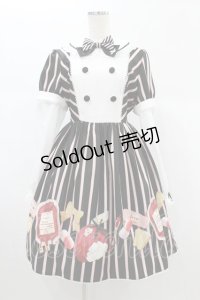 Cute.Q（海外ロリータブランド） / Strawberry Emergencyワンピース L ブラック H-24-12-10-1040-0-OP-NS-ZH