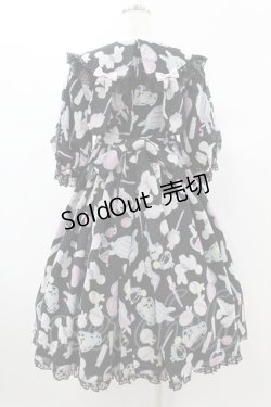 画像2: Angelic Pretty / Fluffy Puff Bunnyワンピース Free ブラック H-24-12-10-1029-AP-OP-NS-ZH