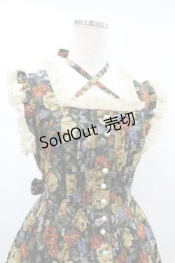 画像4: metamorphose / お花柄ピンタックティアードジャンパースカート Free ブラック H-24-12-10-1031-ME-OP-NS-ZH