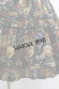 画像5: metamorphose / お花柄ピンタックティアードジャンパースカート Free ブラック H-24-12-10-1031-ME-OP-NS-ZH